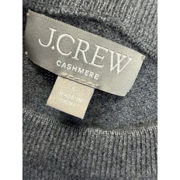 J. Crew Cashmere Relaxed Crew Neck Sweater Casual Wardrobe Grey Women's S - Picture 10 of 13